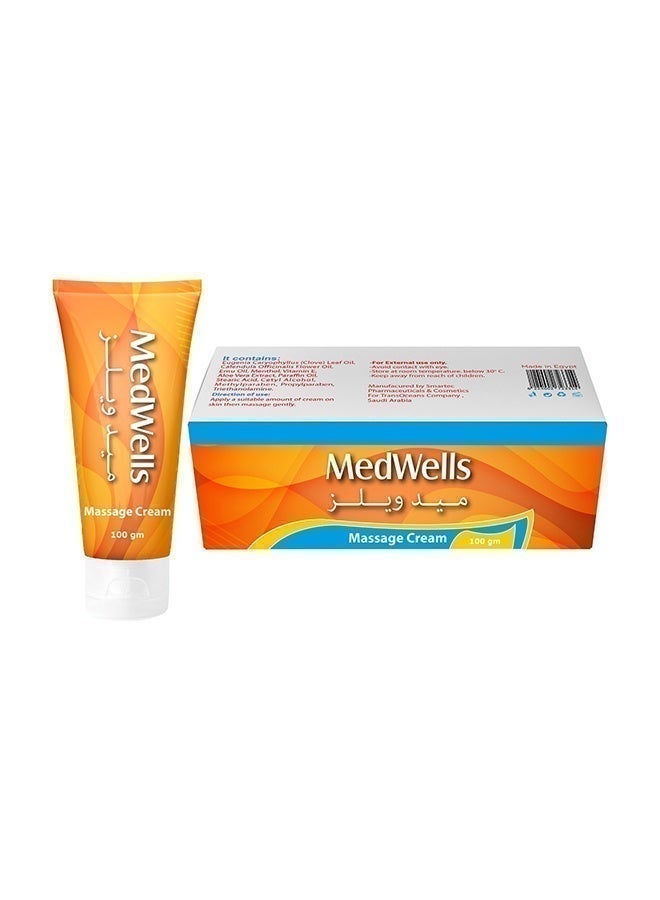 MedWells Herbal Massage Cream with Clove Oil, Aloe Vera & Emu Oil – Soothing & Moisturizing – 100g - Image 5